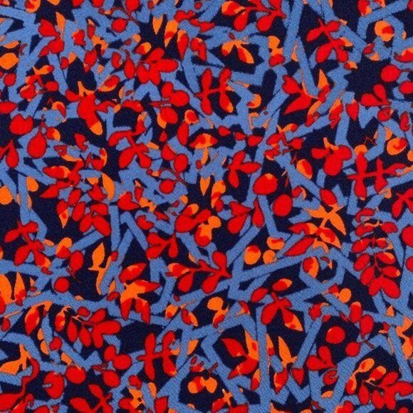 LuLaRoe CASSIE Pencil Skirt Black Blue Floral Red Small S NWT LLR - Picture 2 of 5